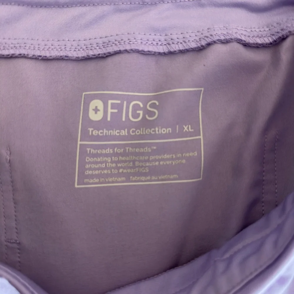 366 | FIGS Scrub Set‎ XL Lavender Jogger Pants & Top Technical Collection